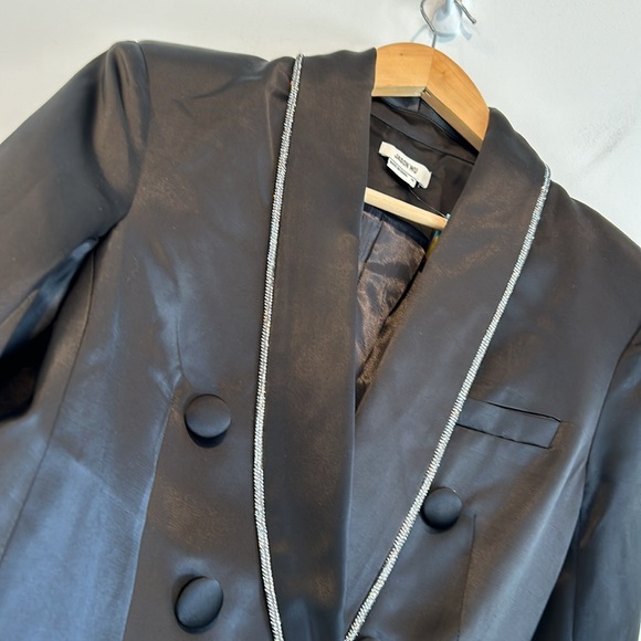 NEW Women’s Jason Wu Satin Rhinestone Embellished Blazer - Picture 4 of 10